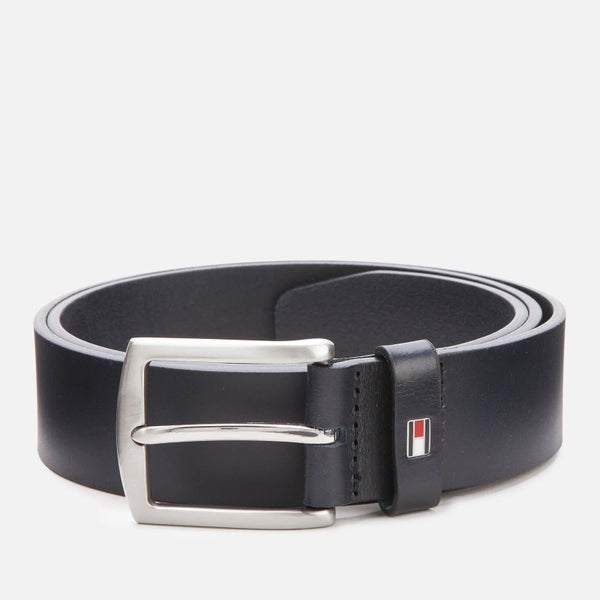 Tommy Hilfiger Men's New Denton Leather Belt - Midnight