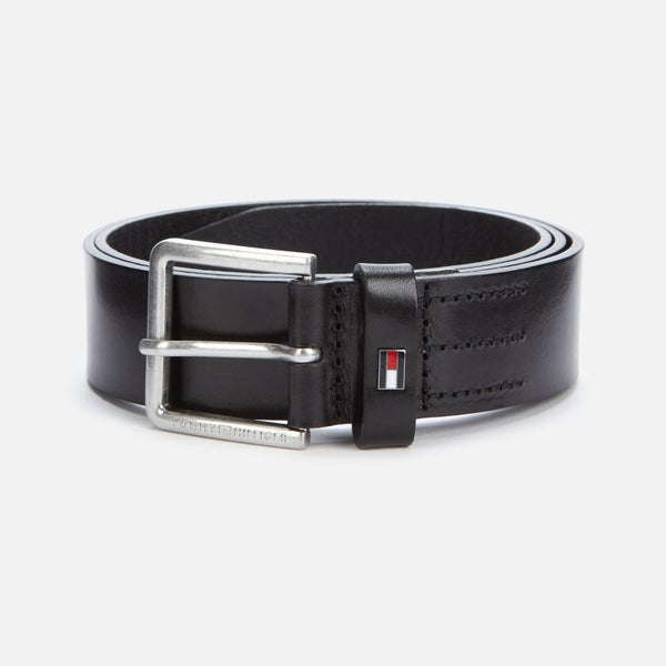 Tommy Hilfiger Men's Urban Denton Leather Belt - Black