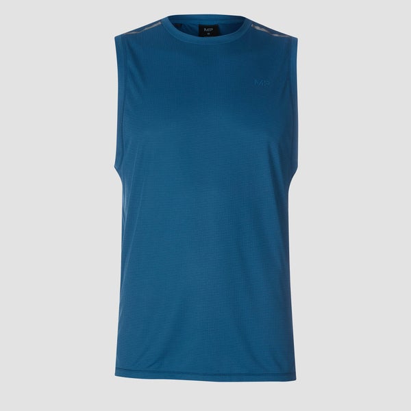 „Training Grid“ berankoviai marškinėliai žemu kaklu - Mėlyna