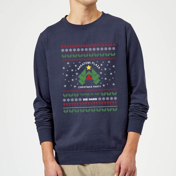 Die Hard Nakatomi Christmas Party Sweatshirt - Navy