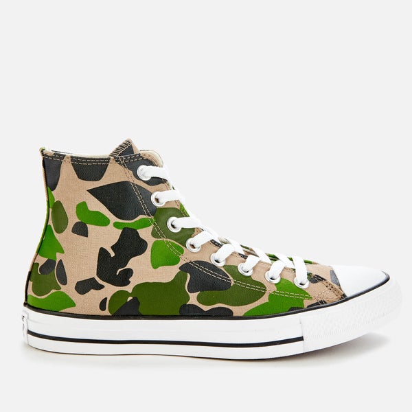 Converse Men's Chuck Taylor All Star Camo Hi-Top Trainers - Black/Candied Ginger/White