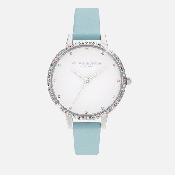 Olivia Burton Women's Rainbow Bezel Watch - Turquoise & Silver