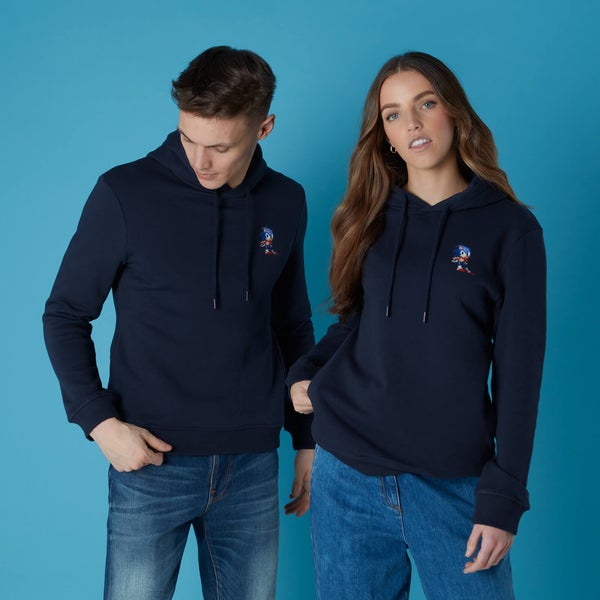SEGA Retro Sonic Unisex Hoodie - Navy
