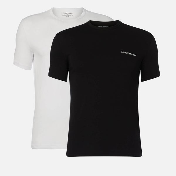 Emporio Armani Men's 2 Pack T-Shirts - White/Black