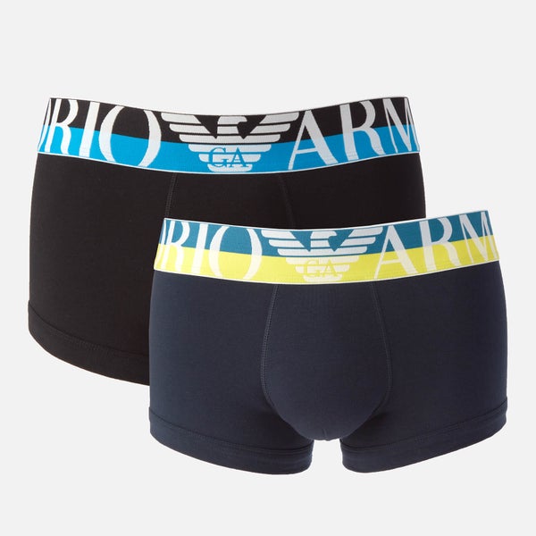 Emporio Armani Men's Megalogo Trunk Boxer Shorts - Marine