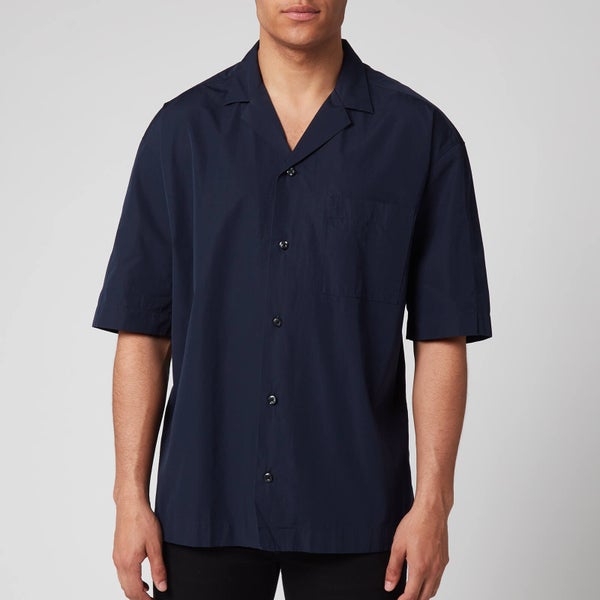 HUGO Men's Elanzo Short Sleeve Shirt - Dark Blue