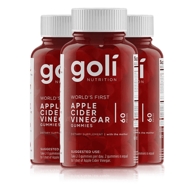3 Bottles of Goli Apple Cider Vinegar Gummies Bundle