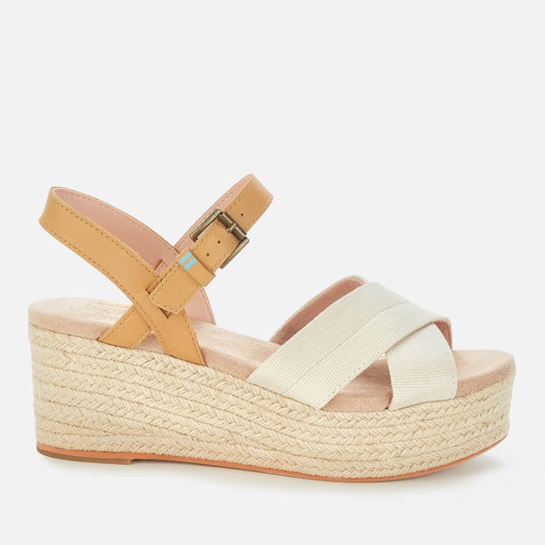 TOMS Women's Shimmer Willow Wedges - Natural