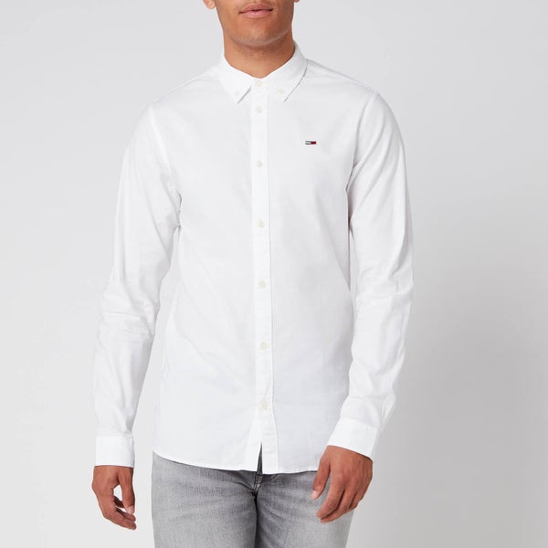 Tommy Jeans Men's Stretch Oxford Shirt - Classic White
