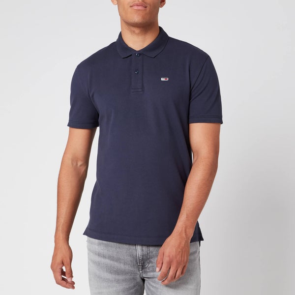 Tommy Jeans Men's Classics Solid Stretch Polo Shirt - Black Iris