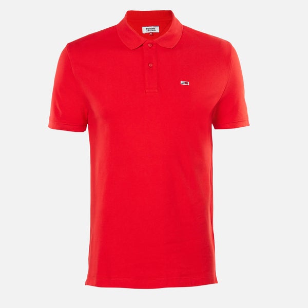Tommy Jeans Men's Classics Solid Stretch Polo Shirt - Racing Red