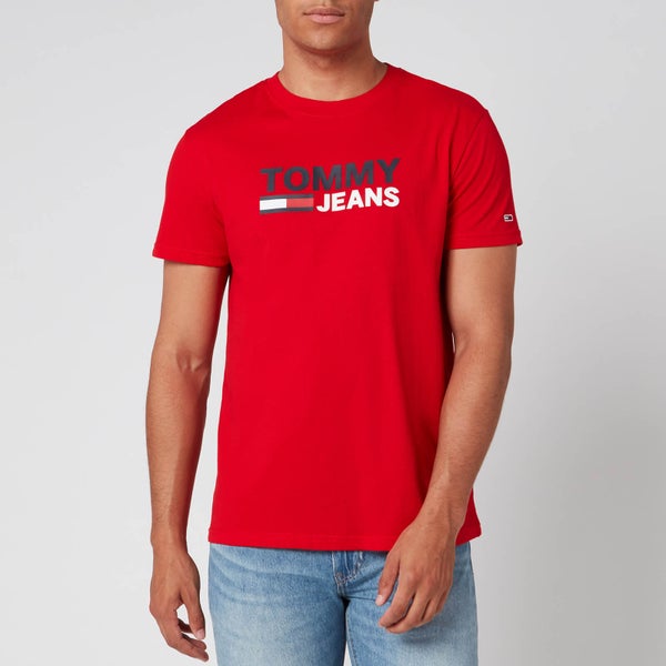 Tommy Jeans Men's Corporate Logo T-Shirt - Deep Crimson