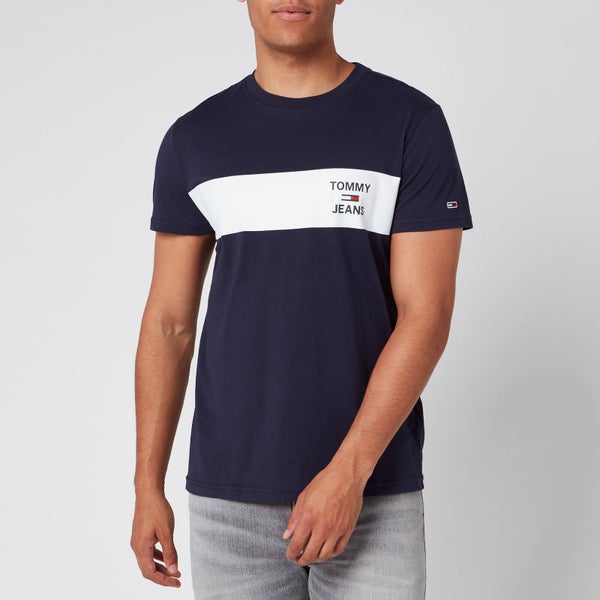 Tommy Jeans Men's Chest Stripe Logo T-Shirt - Twilight Navy