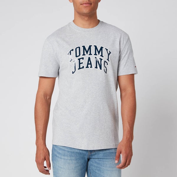 Tommy Jeans Men's Novel Varsity Logo T-Shirt - Light Grey Heather