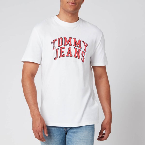 Tommy Jeans Men's Novel Varsity Logo T-Shirt - White