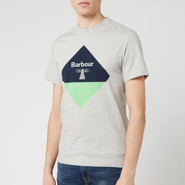Barbour Beacon Men's Diamond T-Shirt - Grey Marl