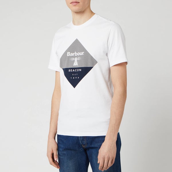 Barbour Beacon Men's Diamond T-Shirt - White - S