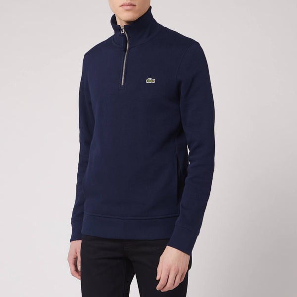 Lacoste Men's 1/4 Zip Sweatshirt - Navy