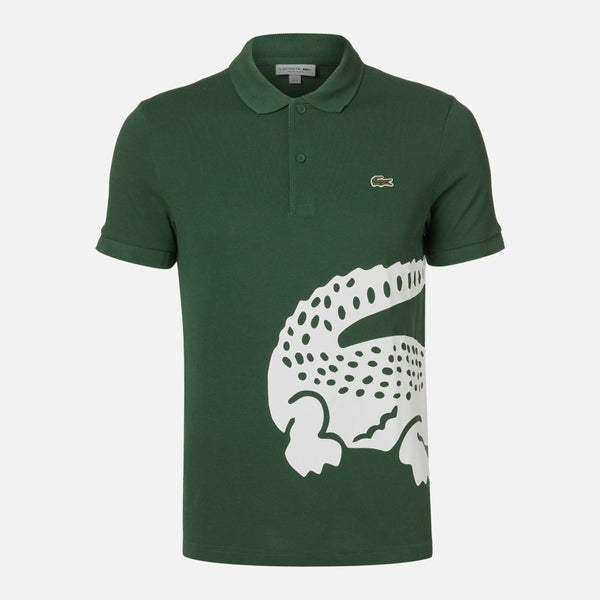 Lacoste Men's Large Croc Polo Shirt - Green
