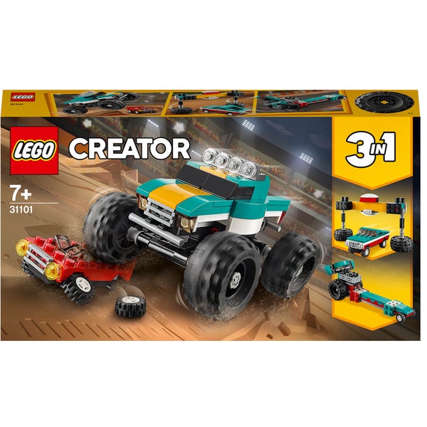 LEGO Creator : Jouet de Voiture de Démolition Le Monster Truck, 3 en 1 (31101)