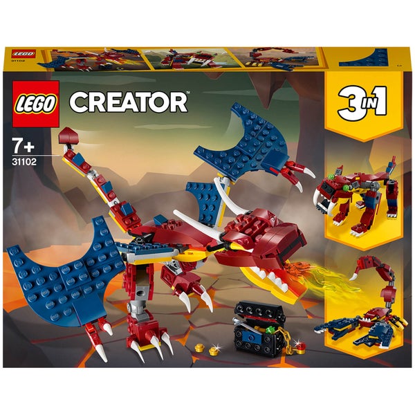 LEGO Creator : Ensemble de Jeux de Construction Le Dragon de Feu 3 en 1 (31102)