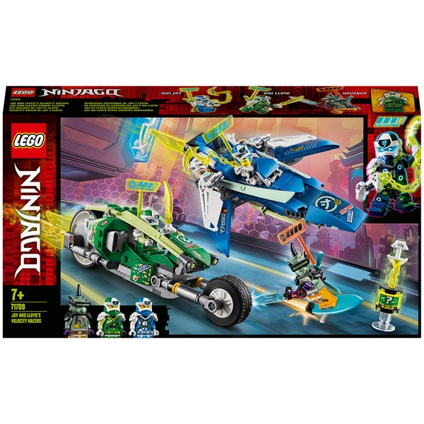 LEGO NINJAGO : Ensemble de Jeux de Construction Les bolides de Course de Jay et Lloyd (71709)