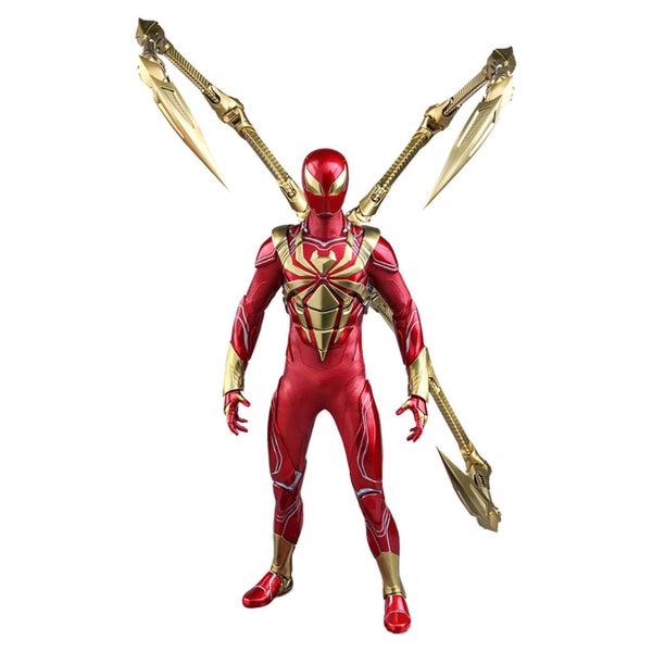 Hot Toys Marvel's Spider-Man Chef-d'œuvre Jeu Vidéo Figurine articulée à l'échelle 1/6 Spider-Man (Armure d’Araignée de Fer)