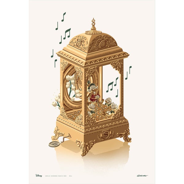 Disney's Scrooge Music Box door George Caltsoudas Limited Edition Giclee Print