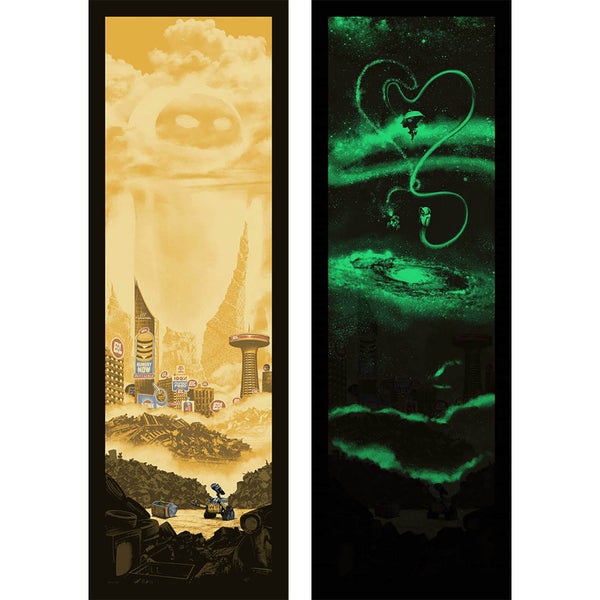 Wall-E "Out There" by Mark Englert Limited Edition Screenprint Print - Glow in the Dark