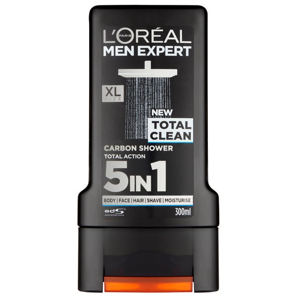 L'Oréal Men Expert Shower Gel 300ml Total Clean (Free Gift)