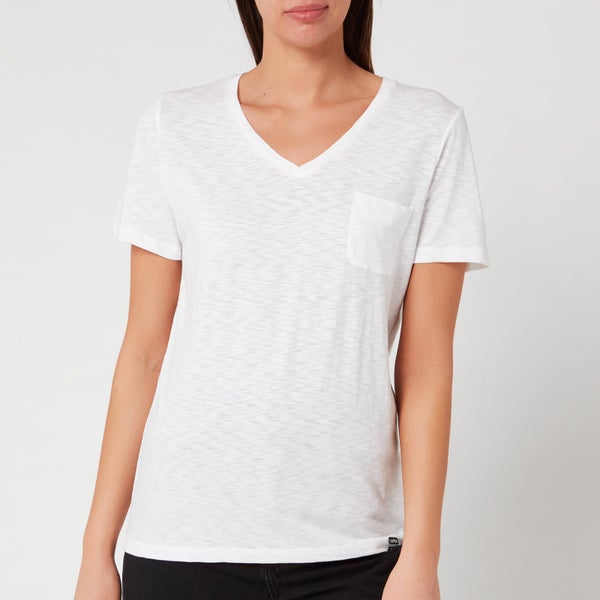 Superdry Women's Ol Essential V-Neck T-Shirt - White