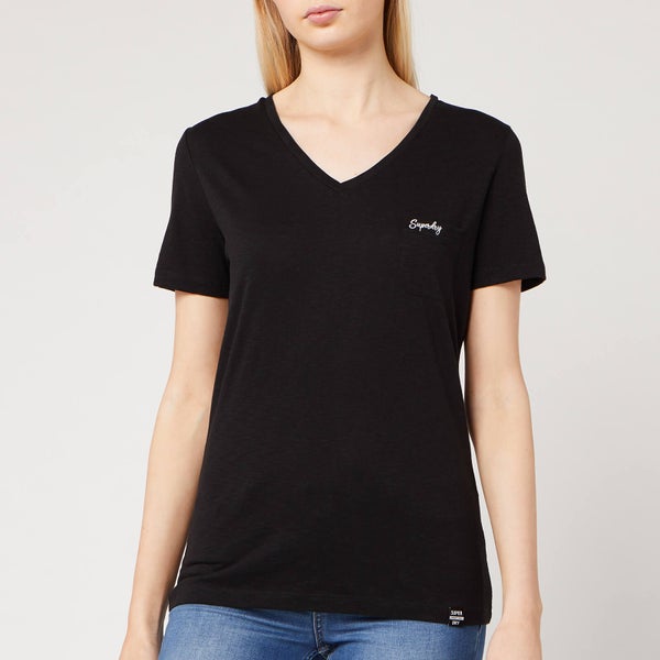 Superdry Women's Ol Essential V-Neck T-Shirt - Black