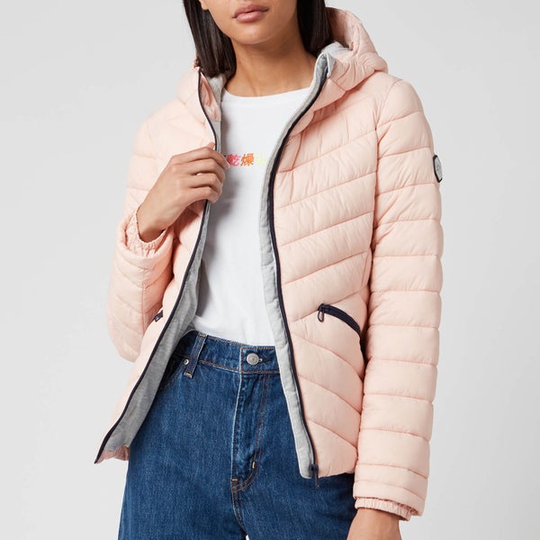 Superdry Women's Long Sleeved Essentials Sleeved Helio Padded Jacket - Peach Whip