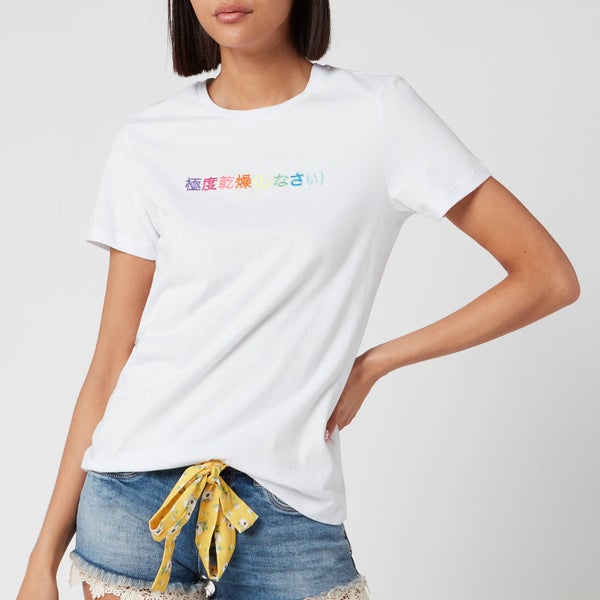 Superdry Women's Logo Symbols Emb Entry T-Shirt - Optic White