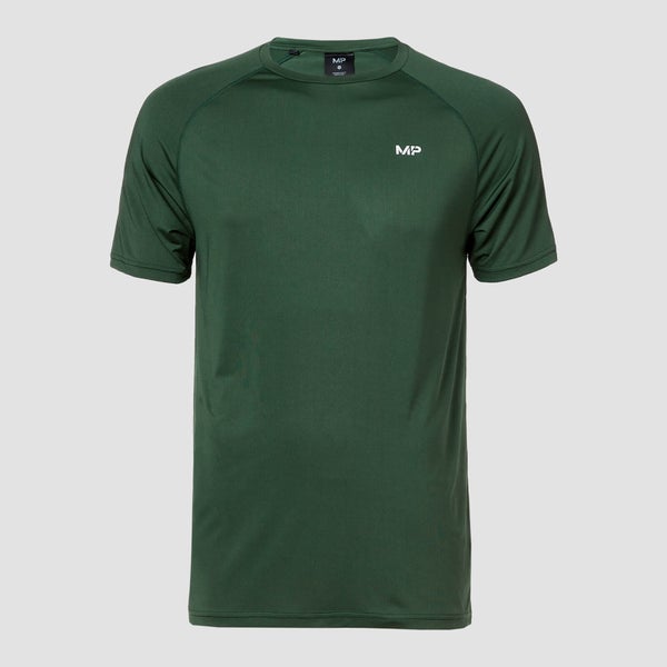 Спортивная мужская футболка MP Essential Training, темно-зеленая с желтоватым отливом