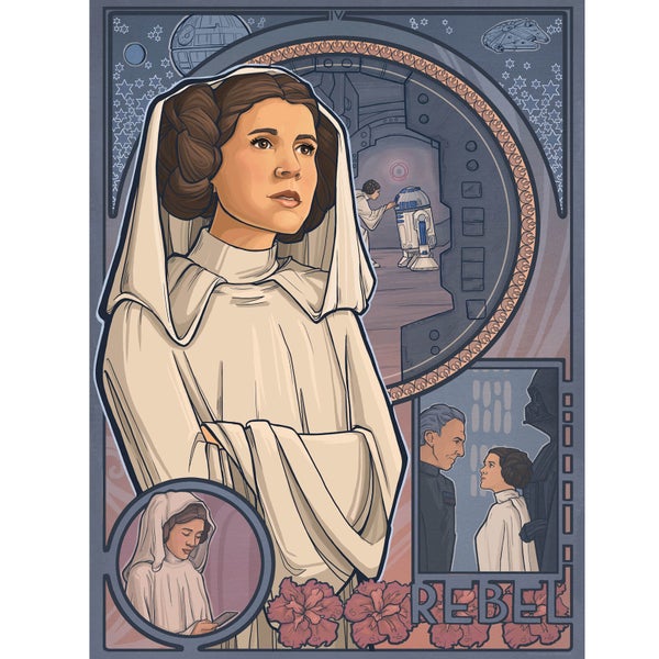 Star Wars: A New Hope "Princess Of Rebels" Lithograph Print by Karen Hallion