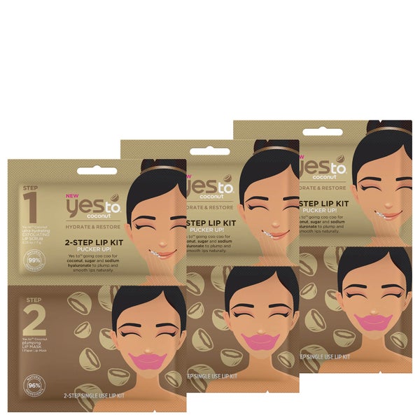 yes to Coconut 2-Step Lip Kit: Pucker up! (Pack of 3)