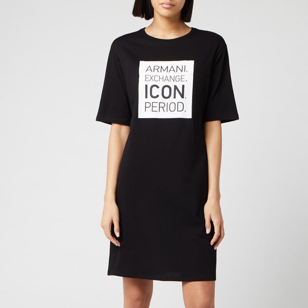 Armani Exchange Women's T-Shirt Dress - Black