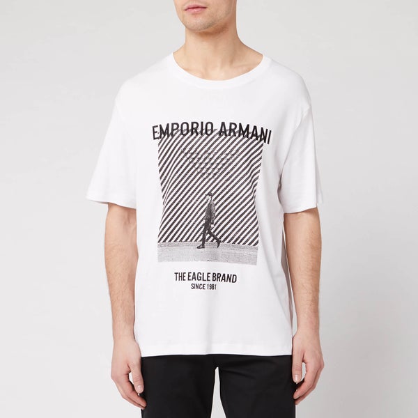 Emporio Armani Men's Large Photo Logo T-Shirt - White