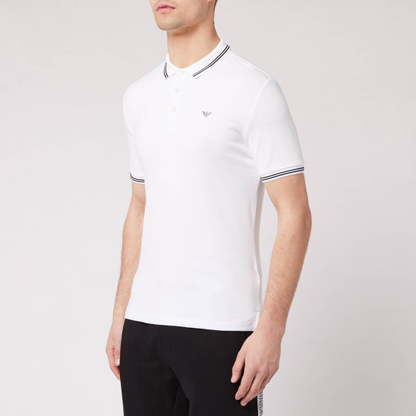 Emporio Armani Men's Tipped Polo Shirt - White