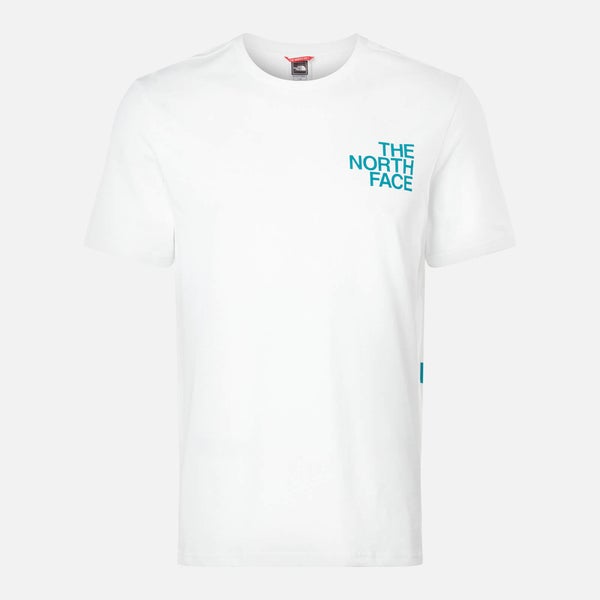 The North Face Men's Graphic Flow 1 T-Shirt - TNF White/Fanfare Green