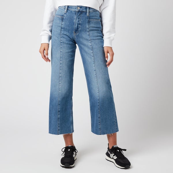 Calvin Klein Jeans Women's Seamed Wide Leg Jeans - Mid Blue
