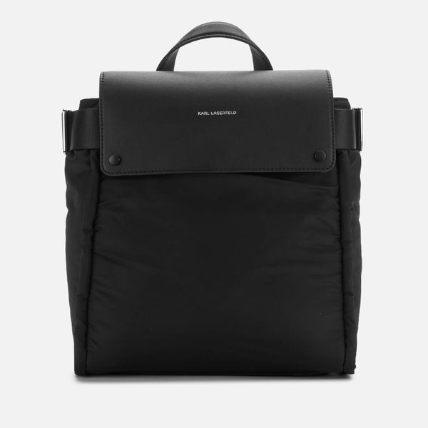 Karl Lagerfeld Women's K/Ikon Nylon Backpack - Black