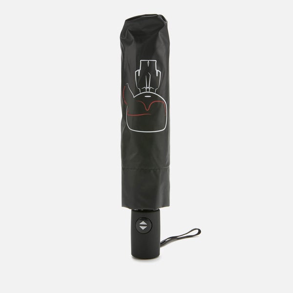 Karl Lagerfeld Women's K/Ikonik Graphic Umbrella - Black