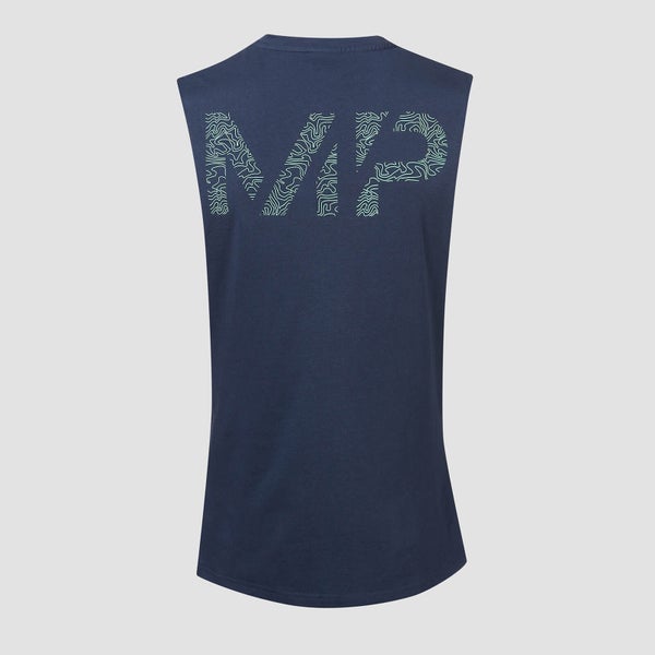 MP Topograph Tank Top Trikó - Tintakék