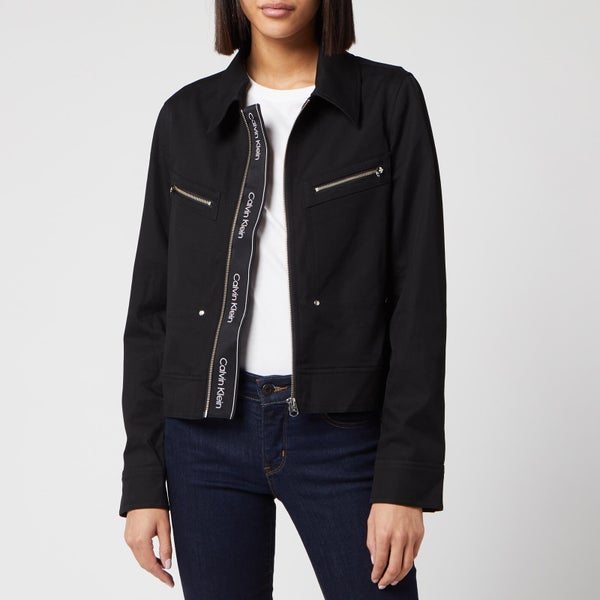 Calvin Klein Women's Western Jacket Update - Black