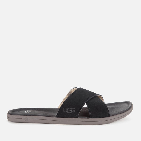 UGG Men's Brookside Suede Slide Sandals - Black