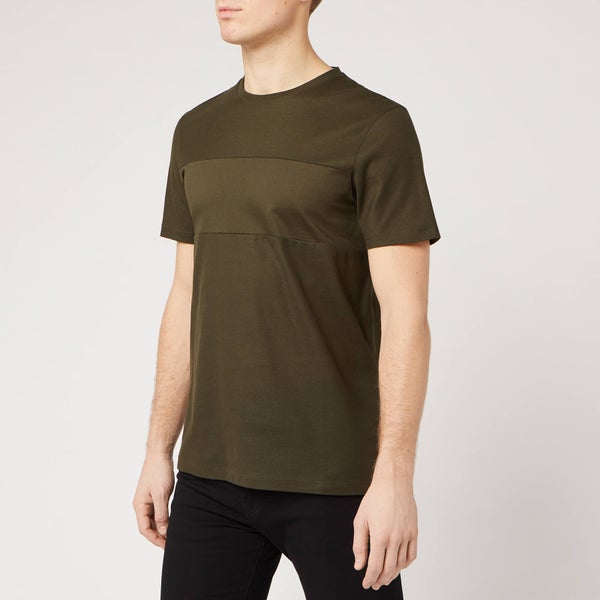 Ted Baker Men's Helter Pique Panelled T-Shirt - Khaki