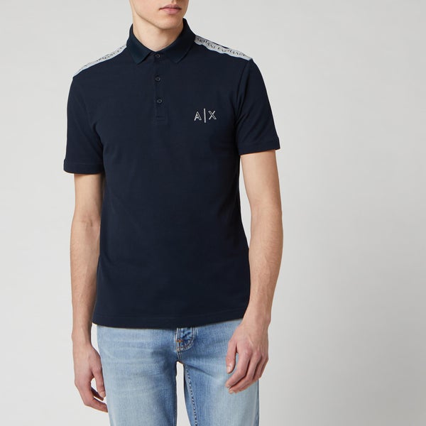 Armani Exchange Men's AX Logo Polo Shirt - Navy