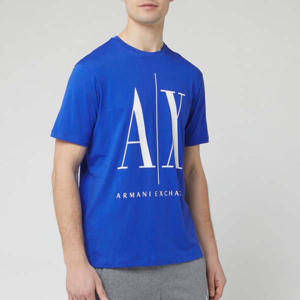Armani Exchange Men's Ax and Script Logo T-Shirt - Saint Tropez